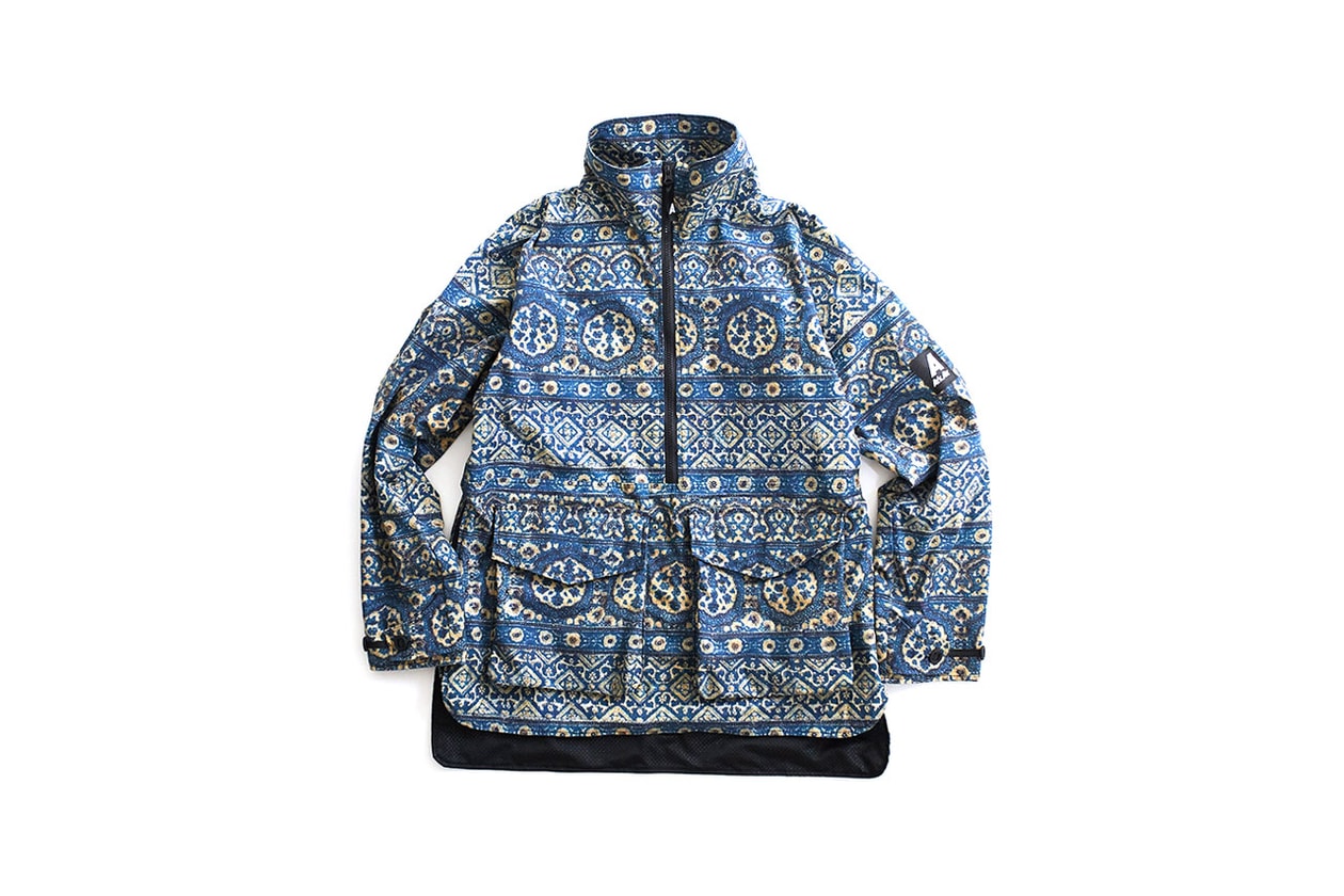 arkair 18 east collaboration collection ss20 capsule indian arjak print anorak chest rig boonie hat