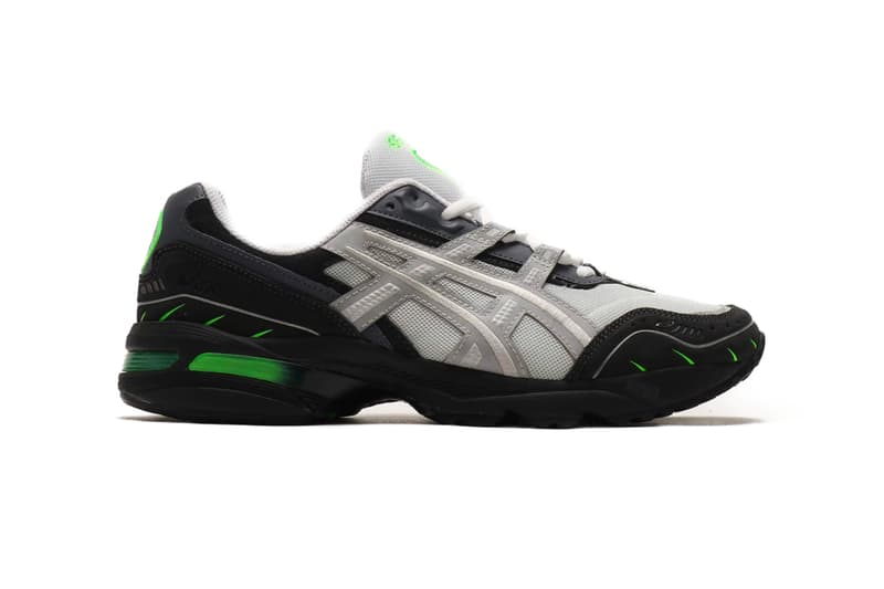 ASICS GEL-1090 "Gray/PRSV" Release Info drop price details black gray green 1021a469-021 green gecko 