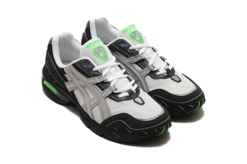 ASICS GEL-1090 "Gray/PRSV" Release Info drop price details black gray green 1021a469-021 green gecko 