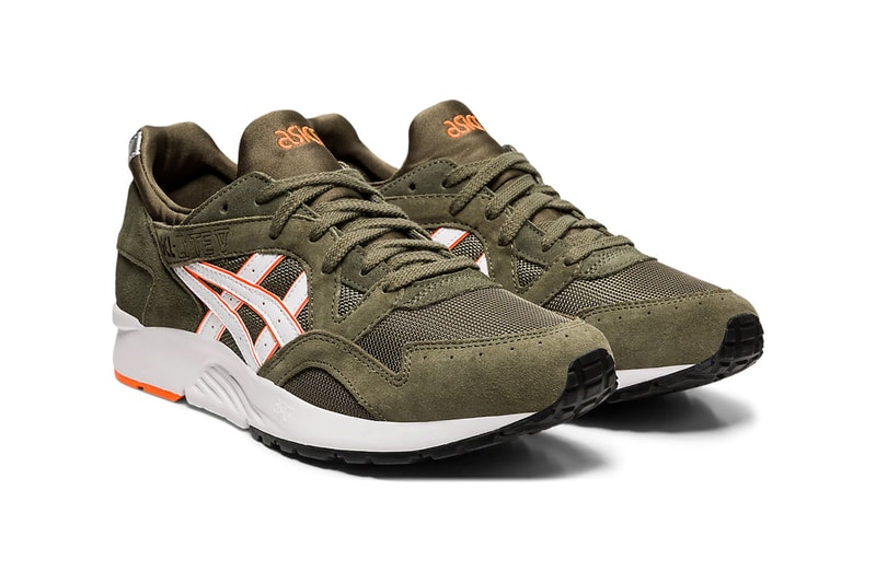 ASICS GEL Lyte V Mantle Green white orange silver footwear sneakers shoes runner trainers kicks menswear streetwear spring summer 2020 collection suede gel cushioning athletic
