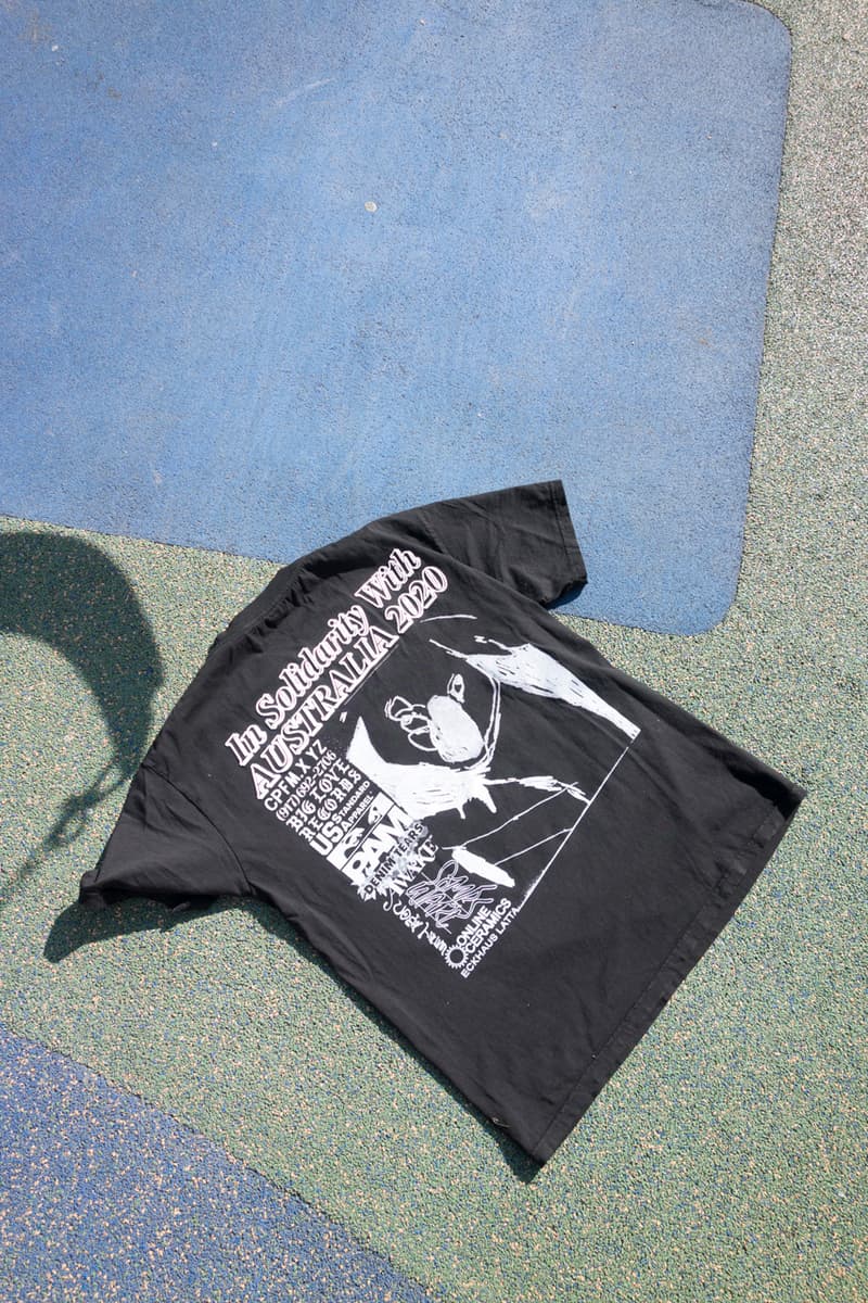 Australian Benefit "In Solidarity" 2020 T-shirt Brendan Fowler Tom Ryan Cactus Plant Flea Market 917 Big Love Records US Standard Apparel Perks and Mini Denim Tears Awake NY Some Ware Come Tees Online Ceramics Eckhaus Latta Koala Kangaroo
