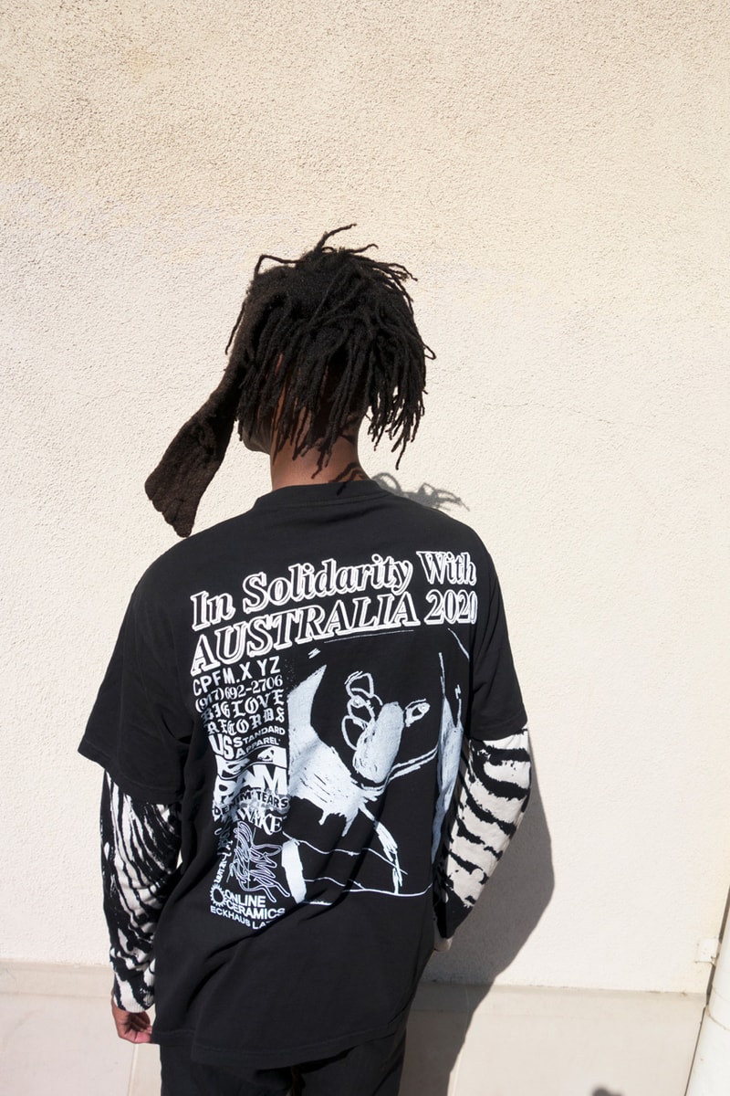 Australian Benefit "In Solidarity" 2020 T-shirt Brendan Fowler Tom Ryan Cactus Plant Flea Market 917 Big Love Records US Standard Apparel Perks and Mini Denim Tears Awake NY Some Ware Come Tees Online Ceramics Eckhaus Latta Koala Kangaroo