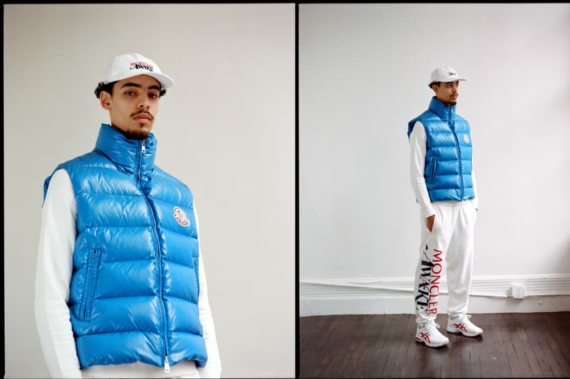 Awake NY x Moncler Capsule Release Info collaboration Parker Gilet goose down puffer vest, hoodie, crewneck, sweatpant, two T-shirts, and a logo lock hat Alastair McKimm from i-D, Ian Isiah, Jon Gray from Ghetto Gastro, Mario Sorrenti, Maluca Mala, and Richie Shazam. drop date info price