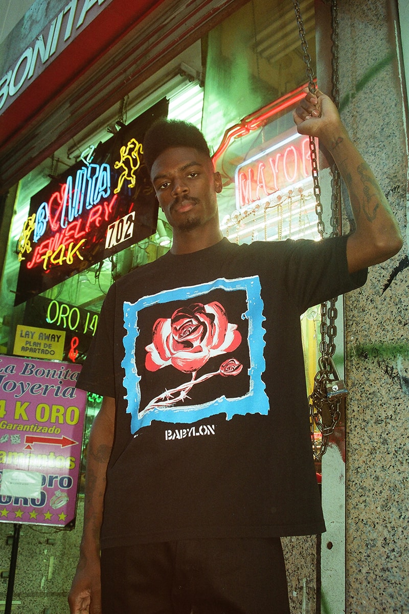 Babylon LA Spring 2020 Lookbook shot by Ethan Xavier Lopez Founders Lee Spielman Garrett Stevenson Streetwear Collections Seasonal Drop T-Shirts Prints Graphics Logos Embroidery Release Information