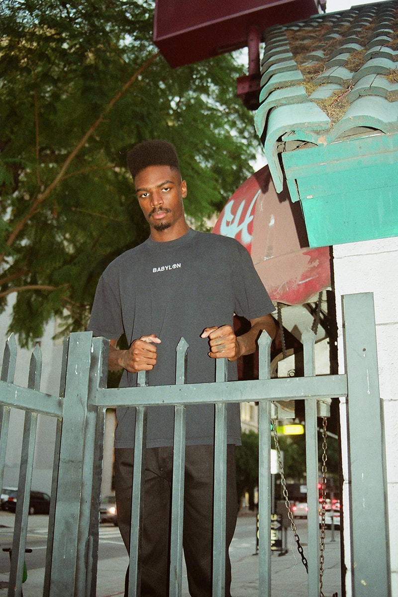 Babylon LA Spring 2020 Lookbook shot by Ethan Xavier Lopez Founders Lee Spielman Garrett Stevenson Streetwear Collections Seasonal Drop T-Shirts Prints Graphics Logos Embroidery Release Information