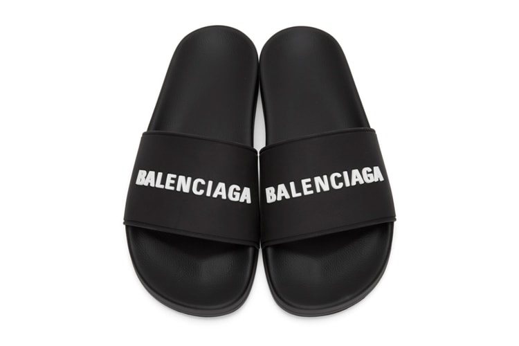 Balenciaga Preps a Set of Two-Tone Logo Pool Slides