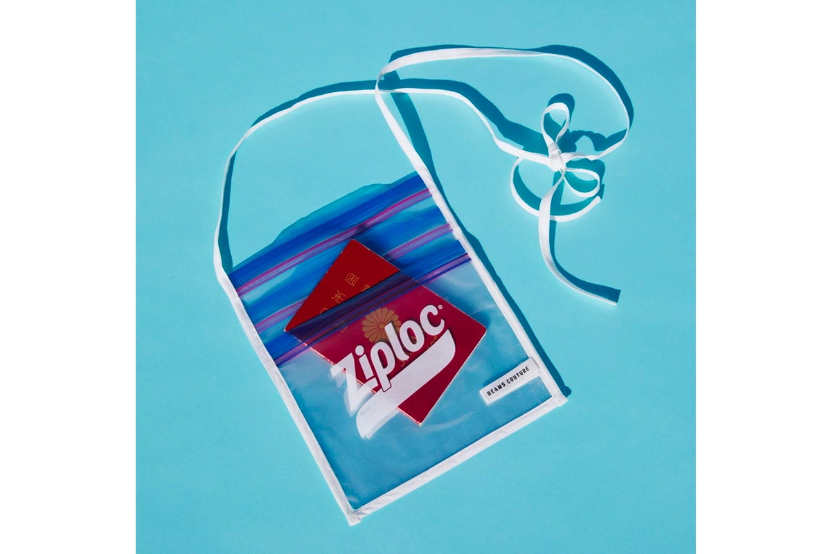 BEAMS Ziploc Bags Spring Summer 2020 Capsule collection couture collaboration accessories coin pouch shoulder bag passport holder manhattan portage transparent plastic T shirt menswear fruit of the loom ray keisuke kanda