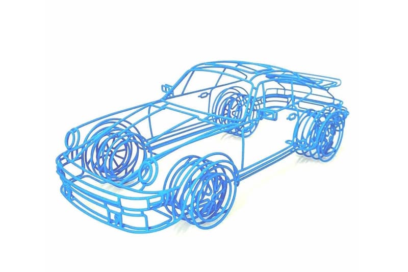 benedict radcliffe blueprint porsche wire sculptures