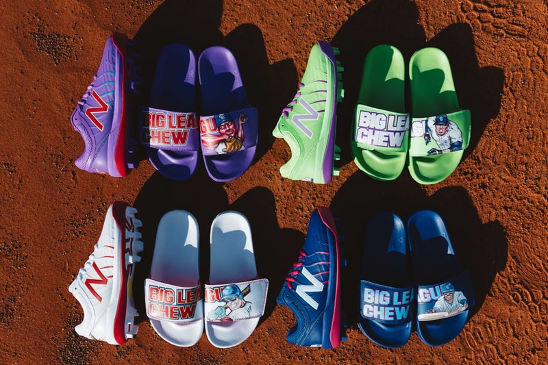 big league chew new balance baseball cleats national bubble gum day francisco lindor outta here original ground ball grape big rally blue raspberry swingin sour apple release date info photos price