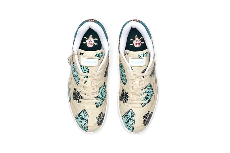 Billionaire Boys Club ICE CREAM x Reebok BB 4000 Mu "Tan" Diamond Covered Graphics Sneaker Release Information Footwear Sneakersnstuff Pharrell Williams Fw7565 Cone Heads Logos Motifs Collaboration