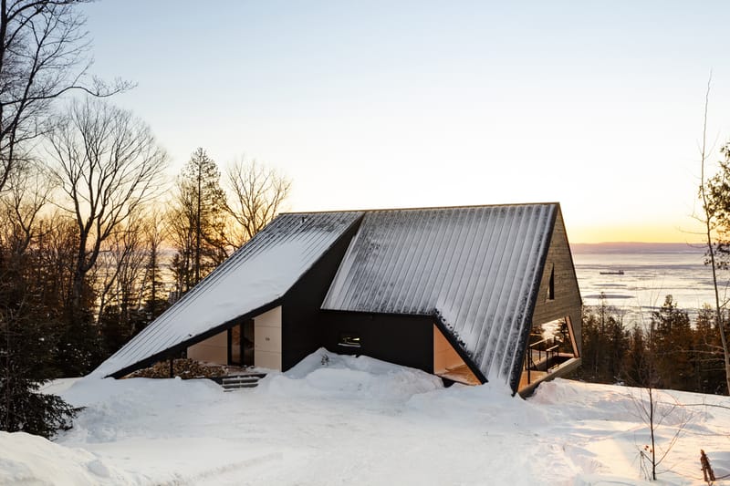 Bourgeois Lechasseur Architects Design Striking Triangular Cabin in Quebec