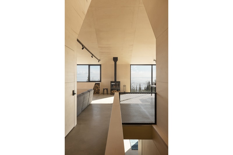 Bourgeois Lechasseur Architects Cabin A Opening Design Charlevoix Region Québec Canada Triangle Wood 