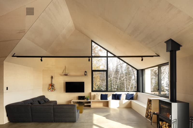 Bourgeois Lechasseur Architects Cabin A Opening Design Charlevoix Region Québec Canada Triangle Wood