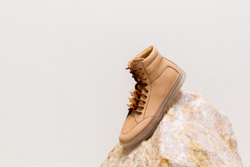 Bradley Duncan Koio Sneaker Collaboration Tan Leather WAVEFORM Sculpture Clear Sole High-Top  sneakers primo