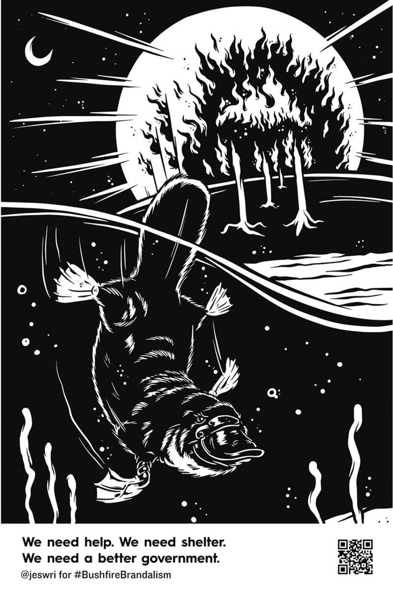 Bushfire Brandalism Advertising Art Campaign Australian Wildfires Posters Designs Bushfires Advertising Koalas 