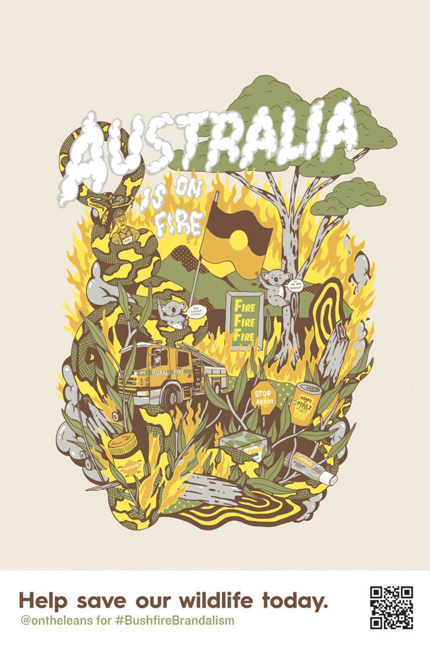 Bushfire Brandalism Advertising Art Campaign Australian Wildfires Posters Designs Bushfires Advertising Koalas 