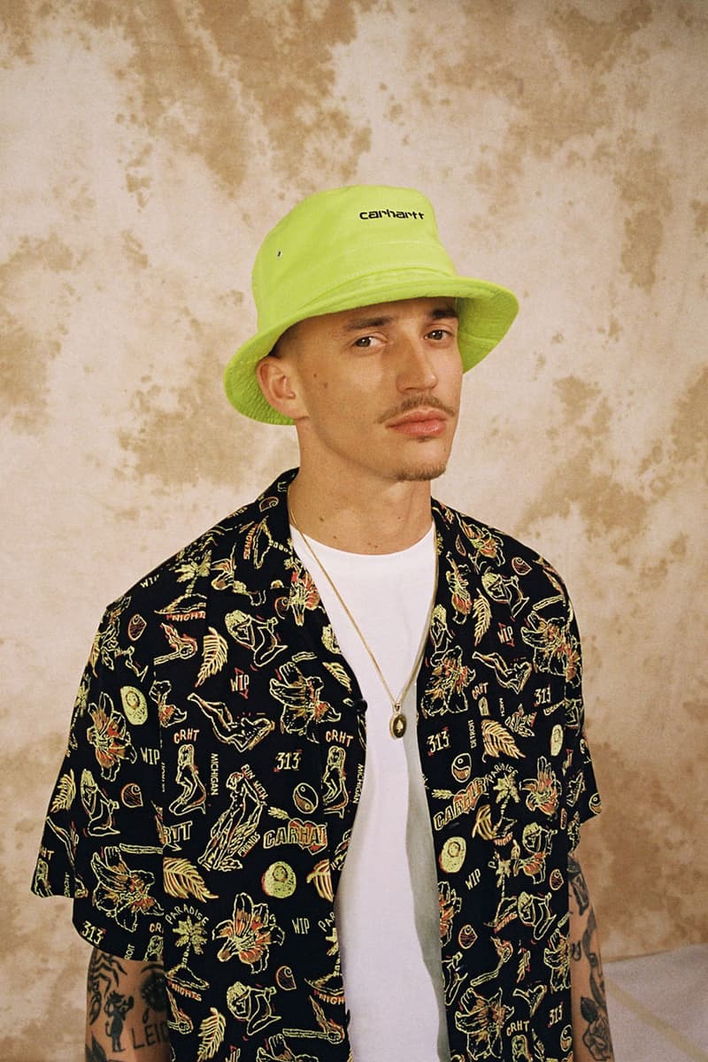 carhartt wip spring summer 2020 ss20 lookbook collection images photographer thibault grever danish dj courtesy curator tabitha thorlu bangura vic crezee musician oko jacket single knee pant detroit jacket