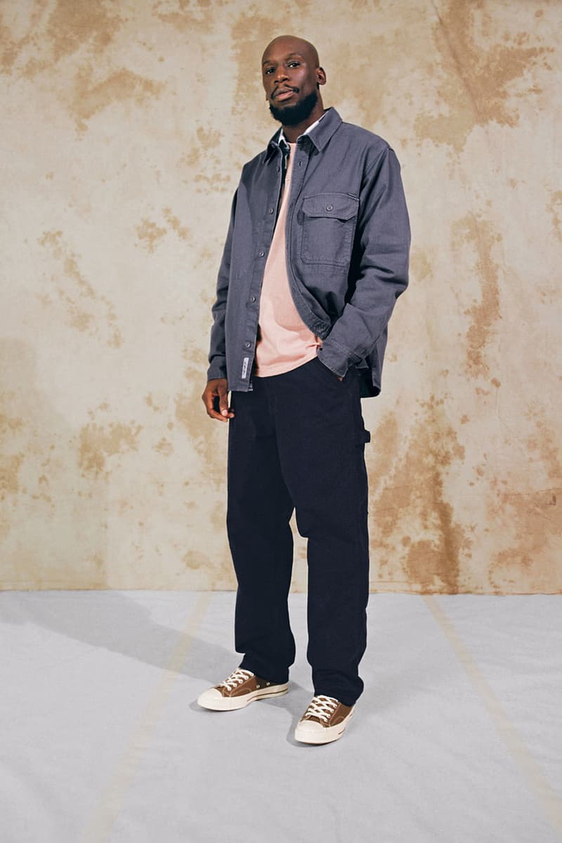 carhartt wip spring summer 2020 ss20 lookbook collection images photographer thibault grever danish dj courtesy curator tabitha thorlu bangura vic crezee musician oko jacket single knee pant detroit jacket