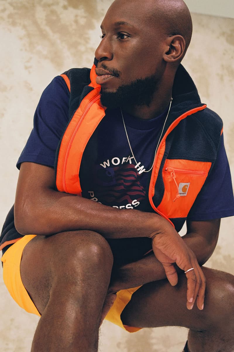 carhartt wip spring summer 2020 ss20 lookbook collection images photographer thibault grever danish dj courtesy curator tabitha thorlu bangura vic crezee musician oko jacket single knee pant detroit jacket