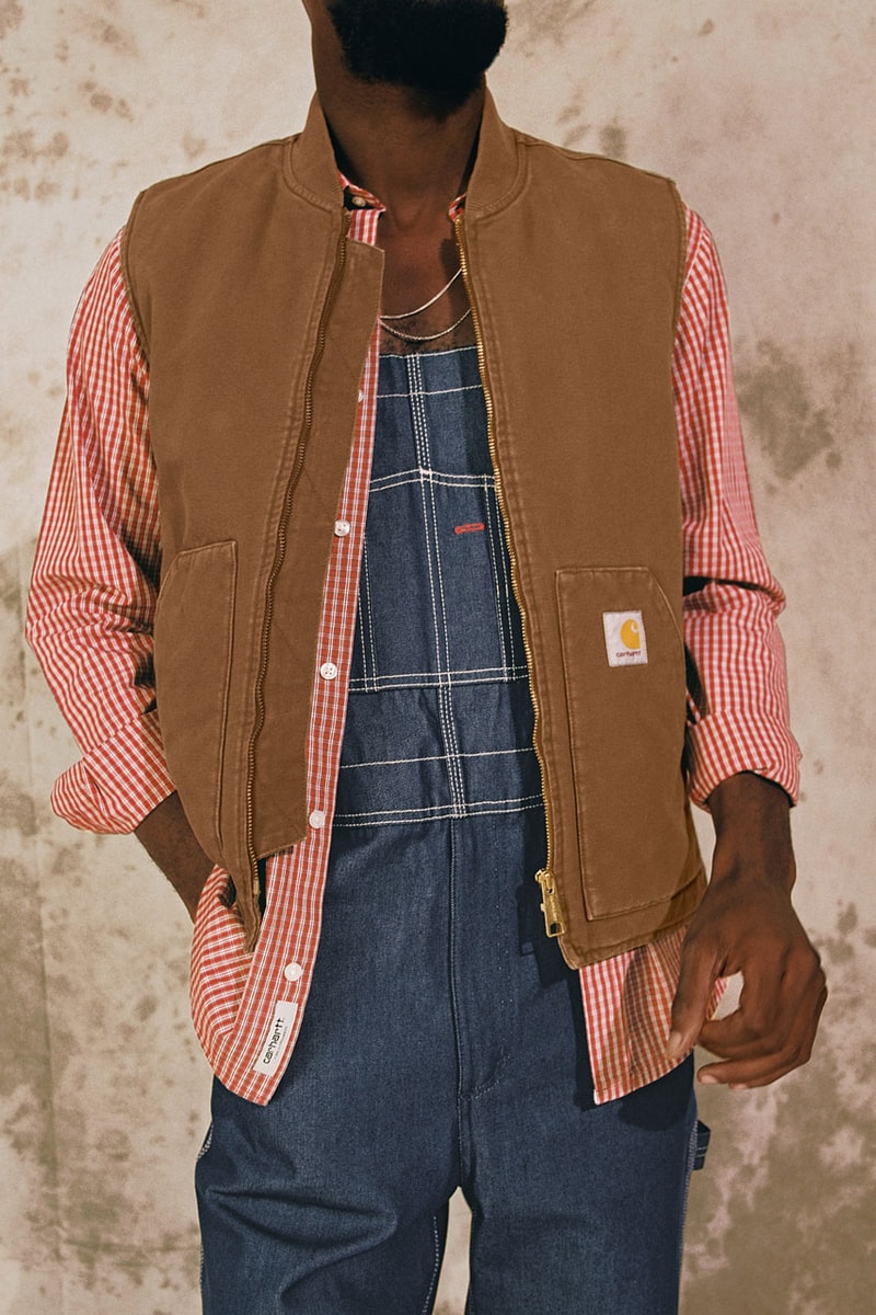 carhartt wip spring summer 2020 ss20 lookbook collection images photographer thibault grever danish dj courtesy curator tabitha thorlu bangura vic crezee musician oko jacket single knee pant detroit jacket