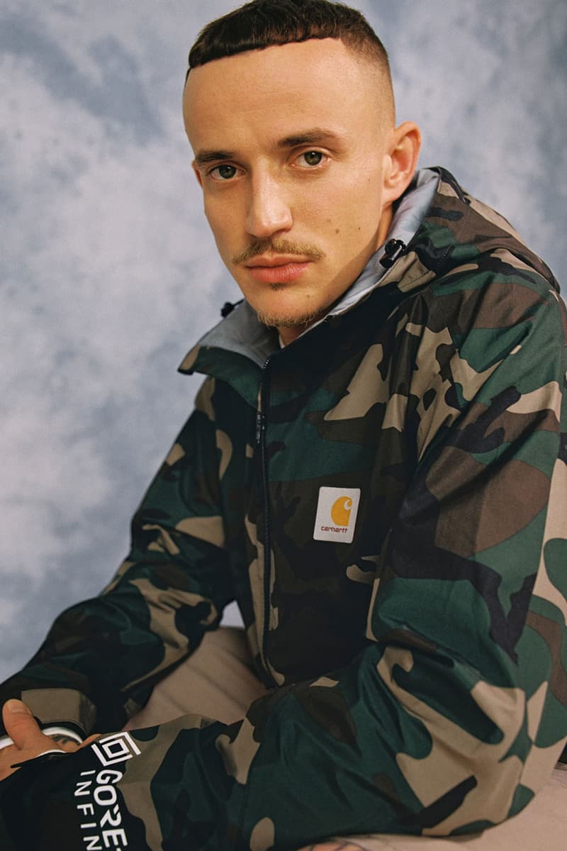 carhartt wip spring summer 2020 ss20 lookbook collection images photographer thibault grever danish dj courtesy curator tabitha thorlu bangura vic crezee musician oko jacket single knee pant detroit jacket