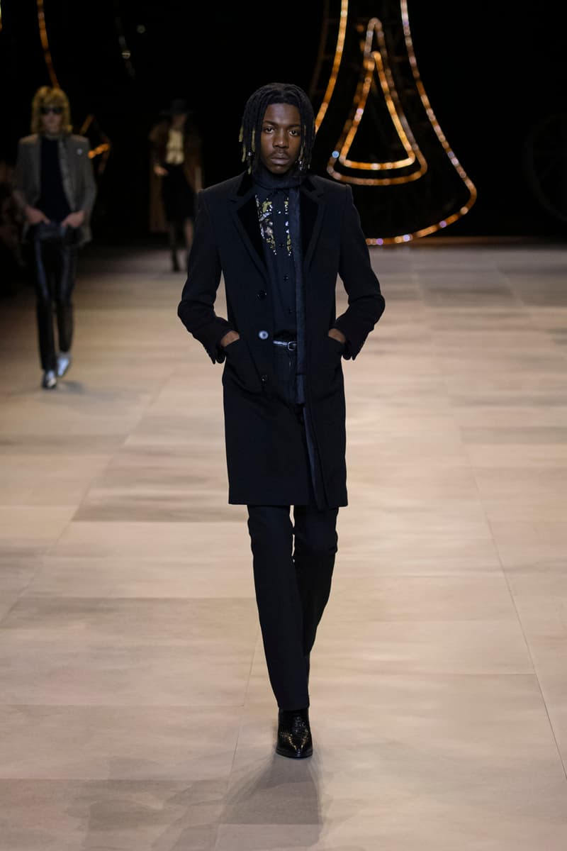 CELINE Fall/Winter 2020 Runway Collection Cesar Compression Project Crystals Jewelry Necklaces Pins Cuffs Vests Shirts Capes Hats Pants Ruffles Gingham Fur