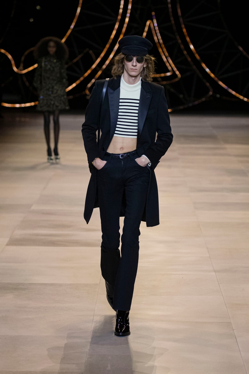 CELINE Fall/Winter 2020 Runway Collection Cesar Compression Project Crystals Jewelry Necklaces Pins Cuffs Vests Shirts Capes Hats Pants Ruffles Gingham Fur 
