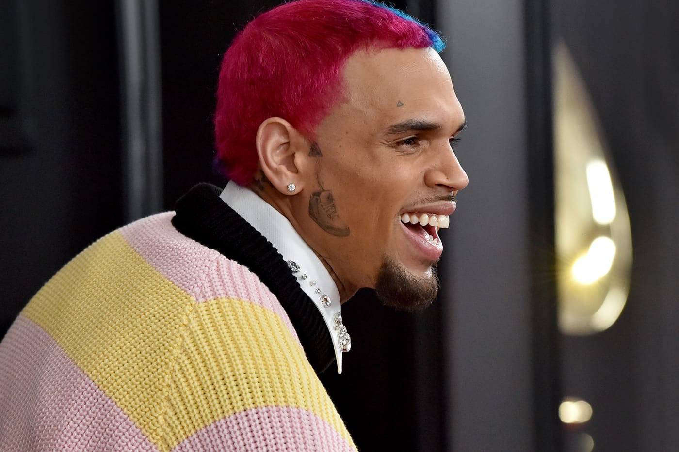 Chris Brown Debuts Massive Face Tattoo  E Online