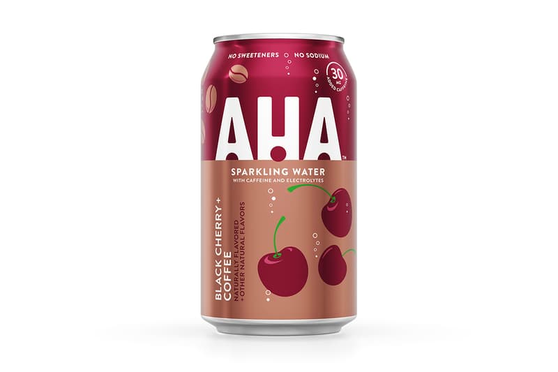 Coca-Cola AHA Flavored Seltzer Line Release Info Buy Price Where Apple Blueberry Cherry Orange Lime Lemon Peach Strawberry Ginger Pomegranate grapefruit cucumber honey watermelon citrus green tea black coffee