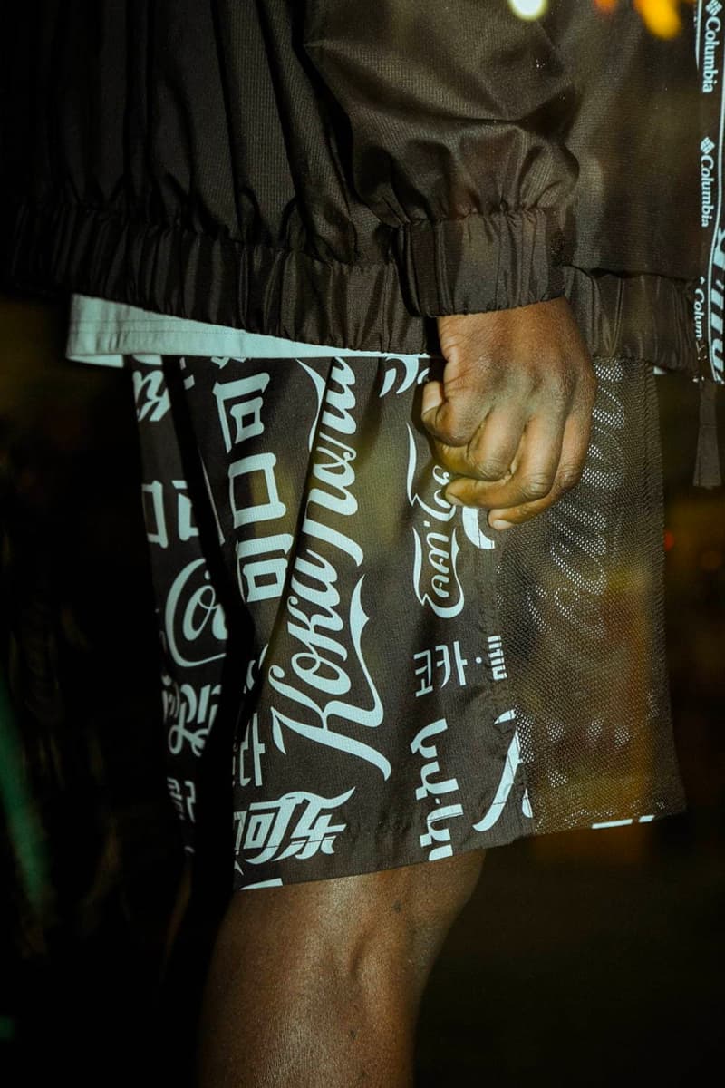Coca Cola Columbia atmos LAB spring summer 2020 Capsule lookbook menswear collection streetwear beverage outdoor mountaineering trekking tokyo japan japanese jackets t shirts