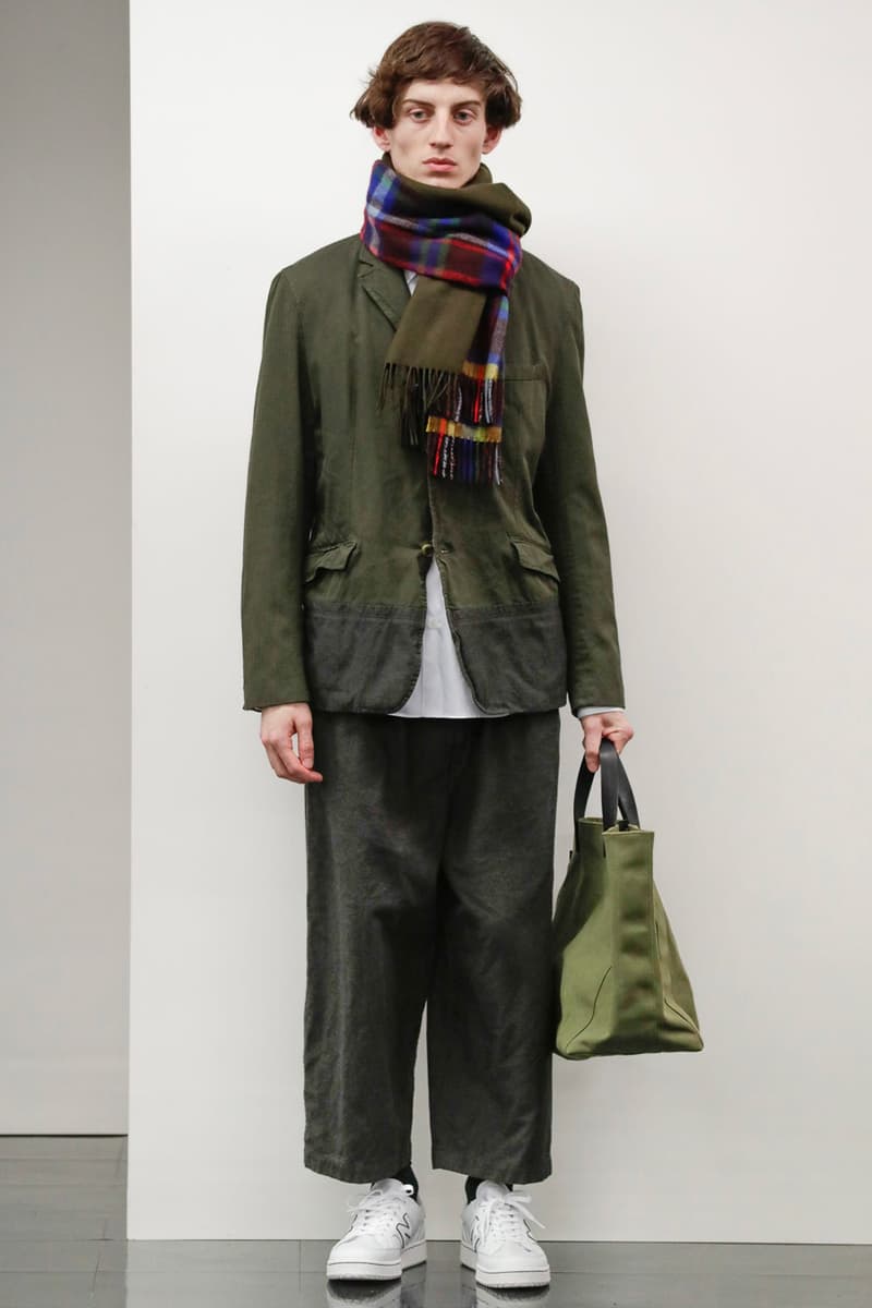 COMME des GARcONS HOMME Fall Winter 2020 lookbook collection multi panel deoncstruction british sartorial style menswear streetwear rei kawakubo japanese japan designers