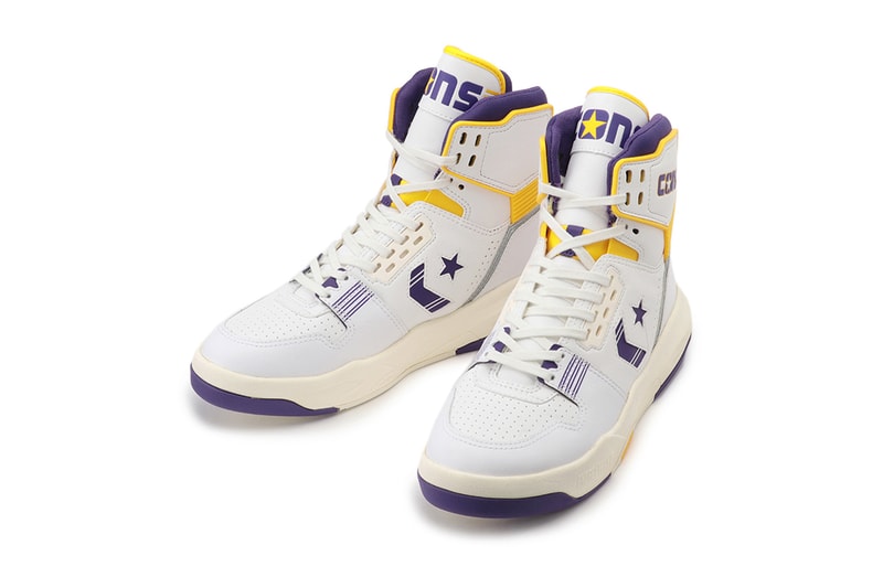 converse erx 400 ew hi white yellow gold purple lakers release date info photos price