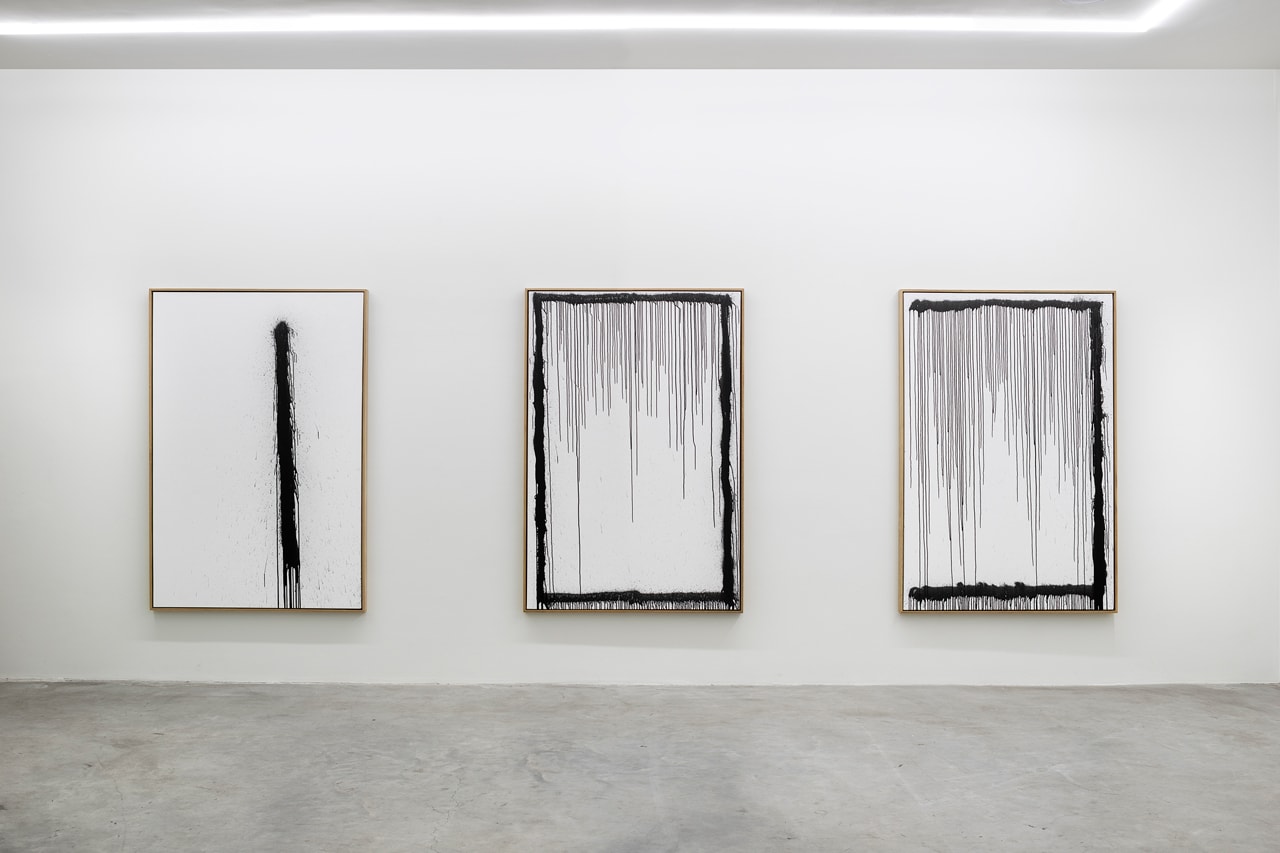 Craig Costello "New Work" Solo Exhibition Eighteen Gallery Paintings Black White Graffiti 
