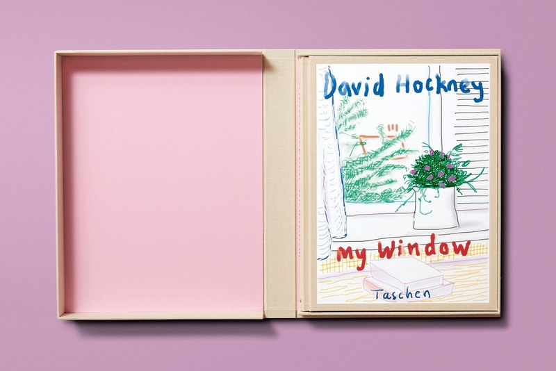 Taschen Books 'David Hockney. My Window' iPad iPhone Drawings Flowers Vases Plants Houses Window Yorkshire 
