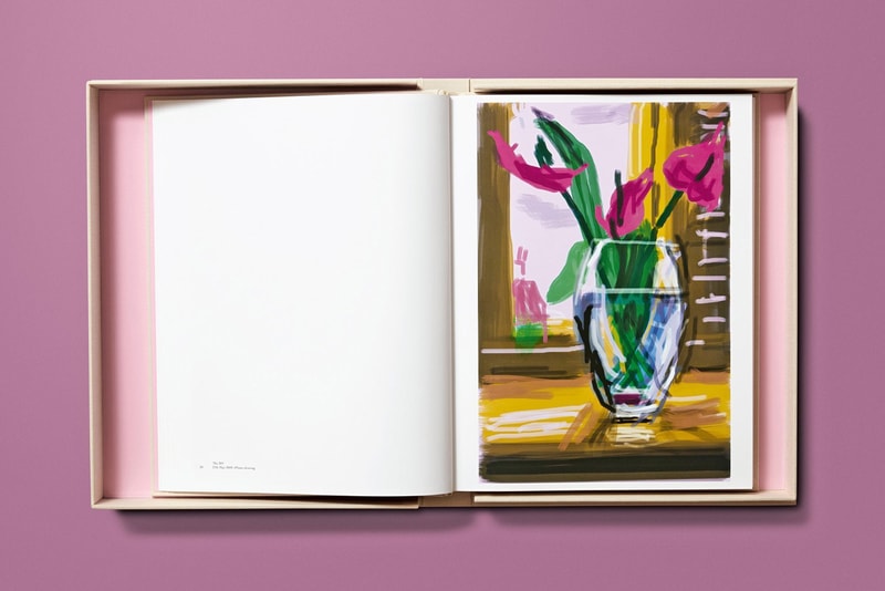 Taschen Books 'David Hockney. My Window' iPad iPhone Drawings Flowers Vases Plants Houses Window Yorkshire 