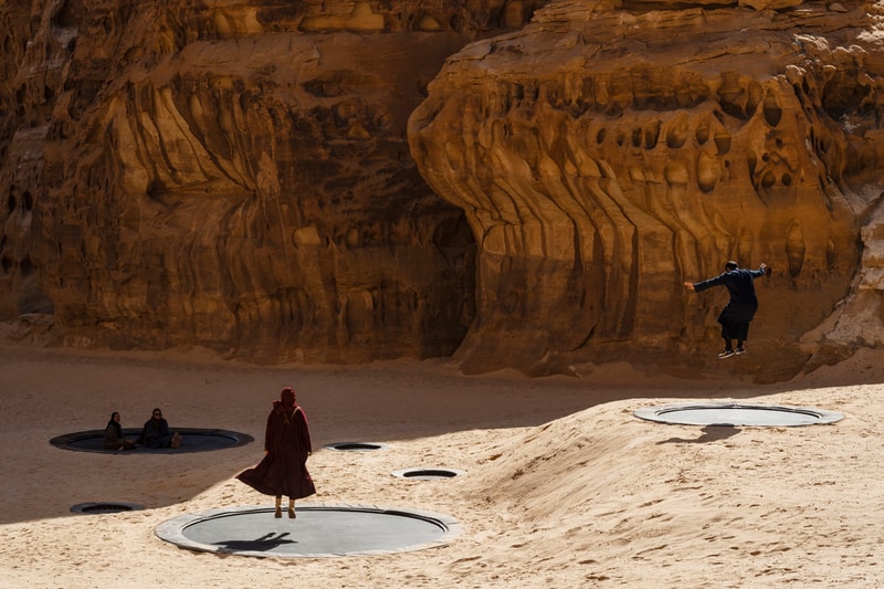 Desert X AlUla Site-Specific Installations Sculptures Trampolines Rocks Pyramids Structures Canyons Wood Glass Plastic Pallets