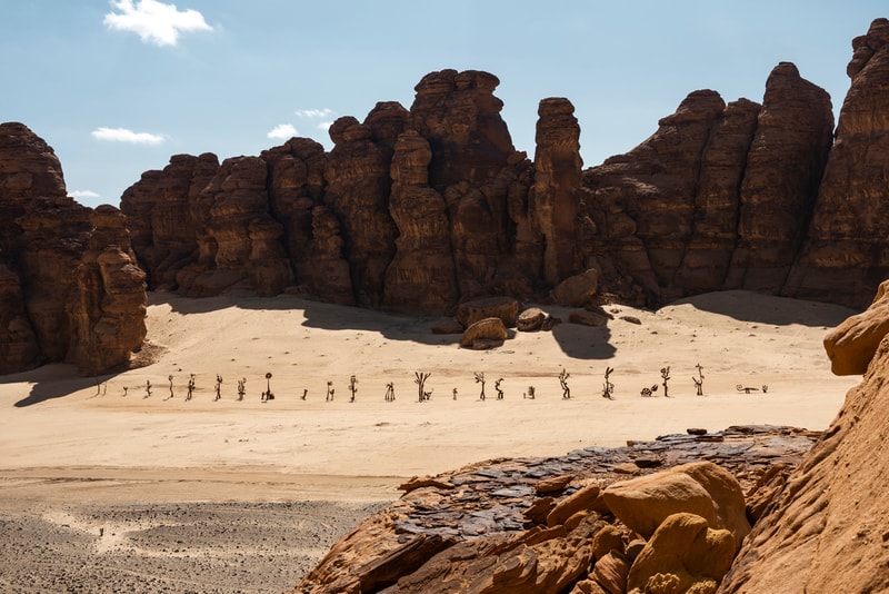 Desert X AlUla Site-Specific Installations Sculptures Trampolines Rocks Pyramids Structures Canyons Wood Glass Plastic Pallets