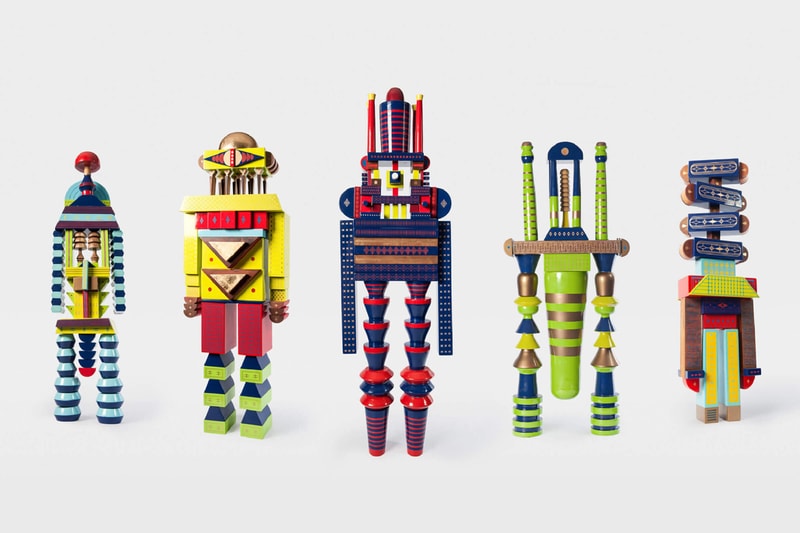 Design by Reborn 'Rise of the Vietnamese Robots' Project Saigon Vietnam Robots Window Grills Flying Machines Sculptures Wood 