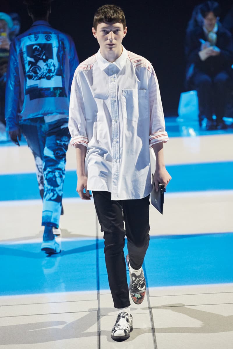 Diet Butcher Slim Skin Spring/Summer 2020 Collection Kosuke Kawamura GUCCIMAZE "Curiosity" Shirts Jackets Pants Bags Crewnecks Graffiti Runway Scarves Blazers Bomber Jackets