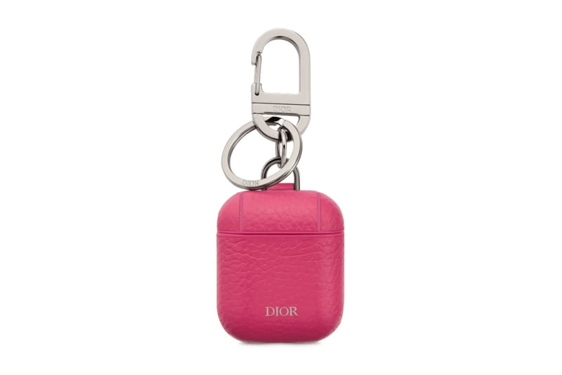Dior Drops Minimal Fuchsia Grained Calfskin AirPods Case