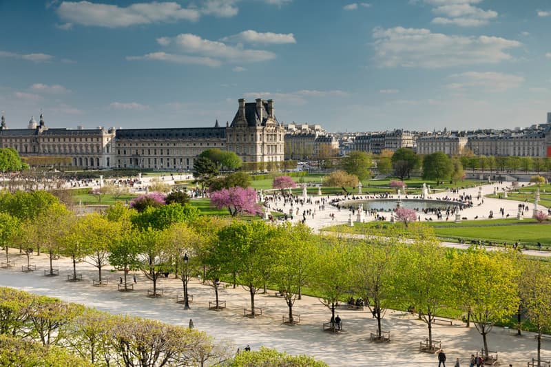 Tuileries Garden Paris France Louvre Place de la Concorde Trees Sculptures Statues Public Park