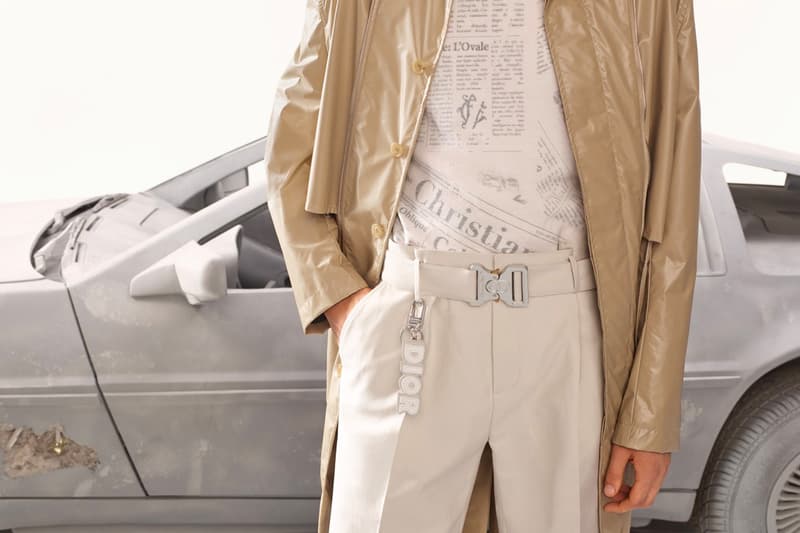 Dior Men rework reissue iconic newspaper print Spring Summer 2020 Kim Jones Daniel Arsham millennium haute couture y2k 2000 temporal project future 3020 newspaper