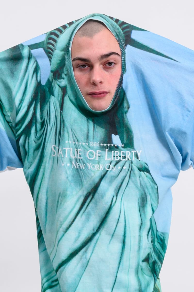 DOUBLET Spring Summer 2020 Faceout Clutch T-shirts Release Magazine Sphinx of Giza Statue of Liberty Info Buy Price