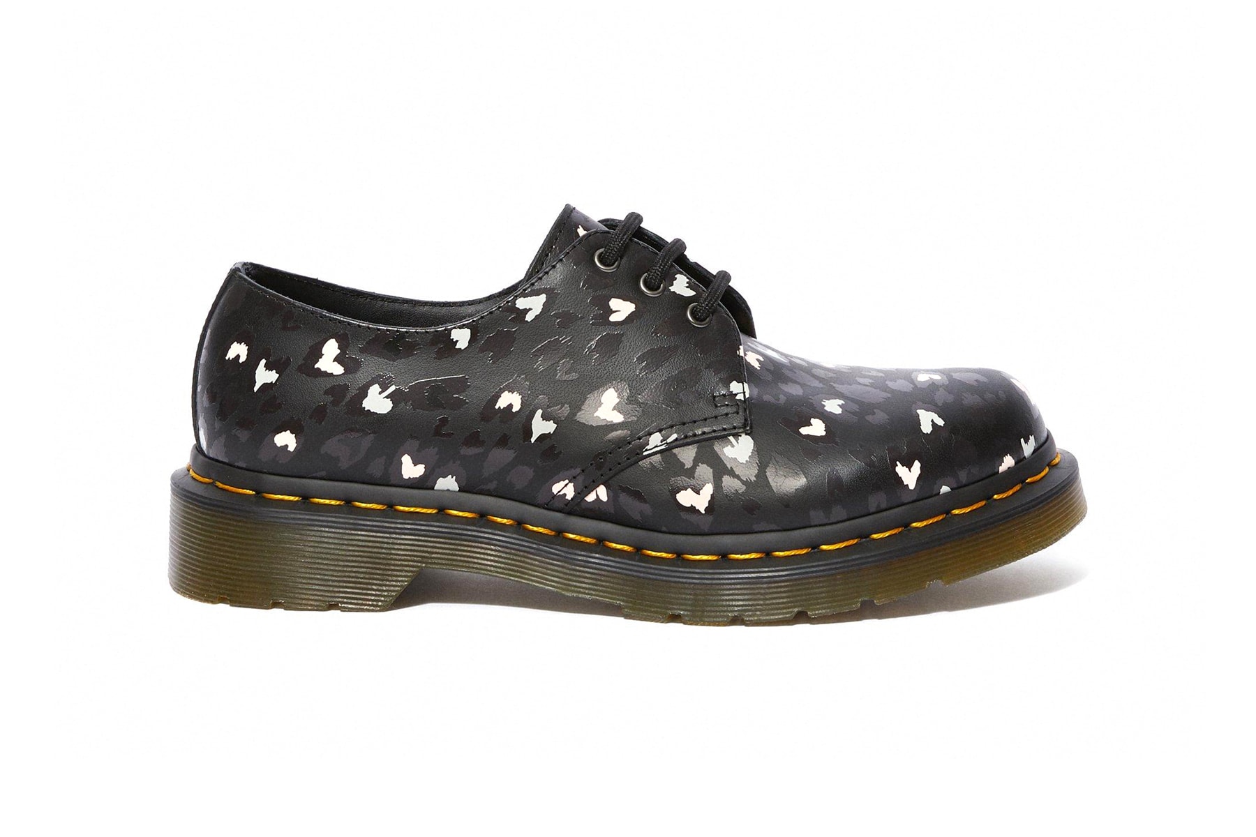 Dr. Martens Valentine's Day Collection 1460 1461 boots hearts release information wild hearts black and white print hearts