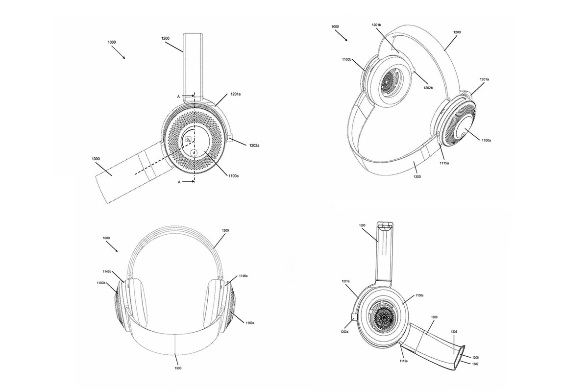 dyson headphones air purifier patent design innovation invention noise cancellation 