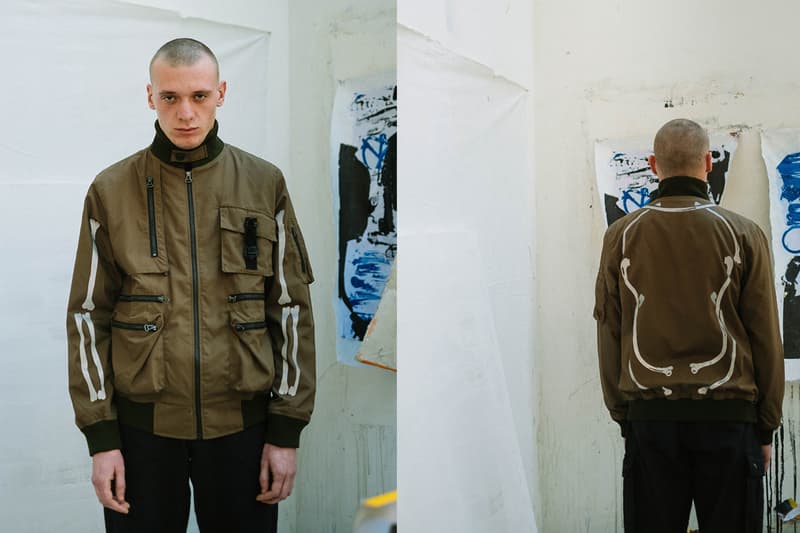 Elhaus Fall/Winter 2020 Lookbook Collection Jackets Pants Crewneck Sweatshirts Hoodies Green Black Brown Utilitarian Shirts Bones Yellow