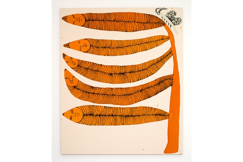 Emma Kohlmann "I Have Considered the Lilies" Exhibition Chandran Gallery Flowers Plants Nude Figures Butterflies Faces Watercolors 