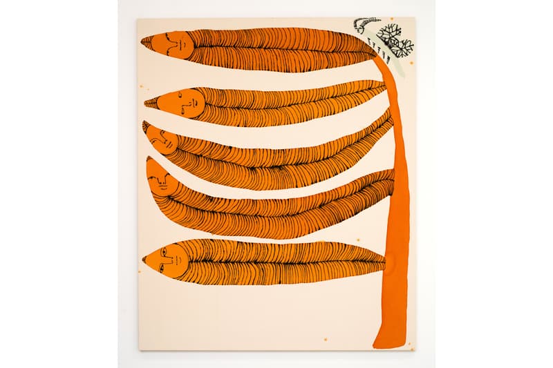 Emma Kohlmann "I Have Considered the Lilies" Exhibition Chandran Gallery Flowers Plants Nude Figures Butterflies Faces Watercolors