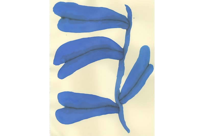 Emma Kohlmann "I Have Considered the Lilies" Exhibition Chandran Gallery Flowers Plants Nude Figures Butterflies Faces Watercolors 