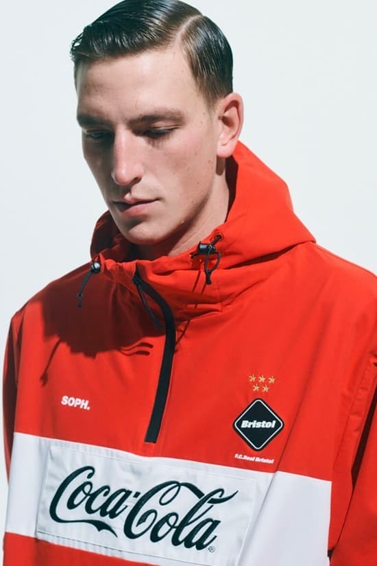 Coca Cola F C Real Bristol 2020 spring summer Capsule collection sophnet soph japanese designers streetwear star spangled red white blue monochromatic jackets shorts hoodies